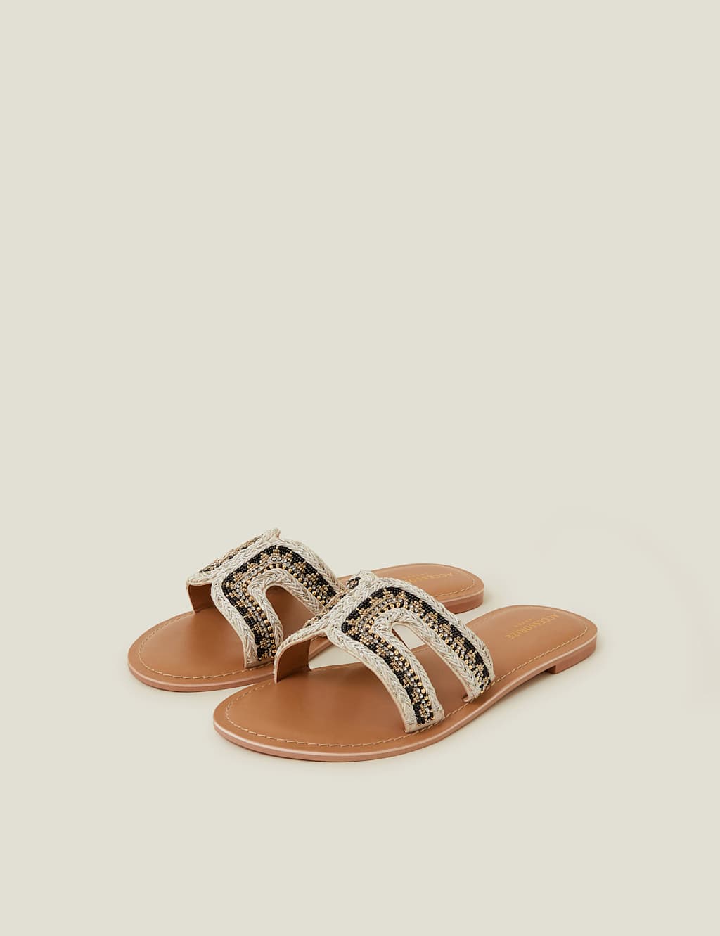 Wide Fit Beaded Flat Sandals 2 of 4