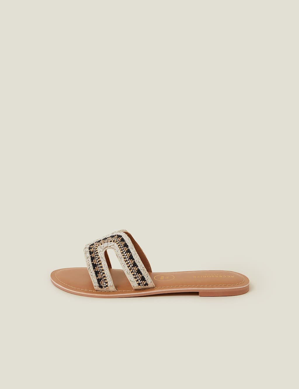 Wide Fit Beaded Flat Sandals 3 of 4