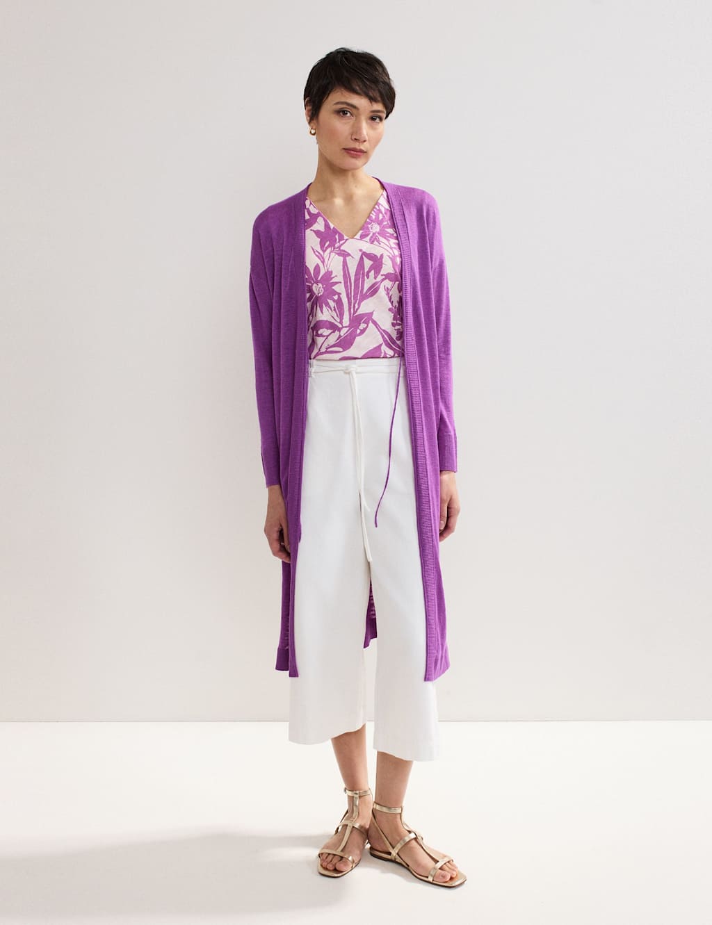 Linen Rich Longline Cardigan 4 of 7