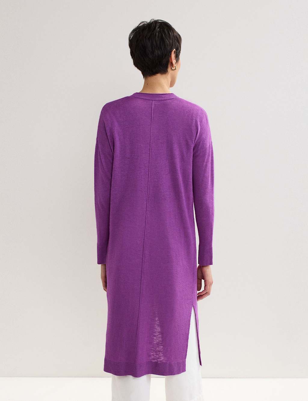 Linen Rich Longline Cardigan 5 of 7