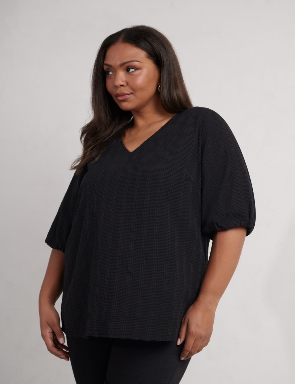 Puff sleeve cotton top cheap