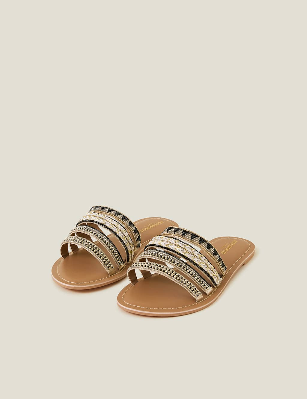 Beaded Flat Sliders 2 of 4