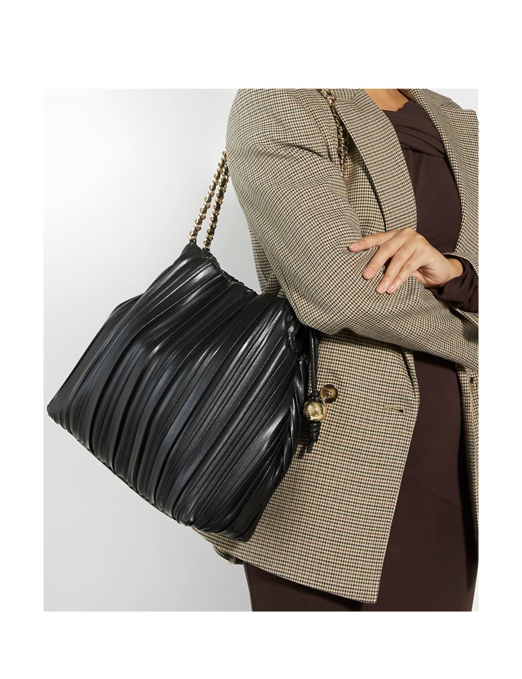 Pleated Shoulder Bag 1 of 6