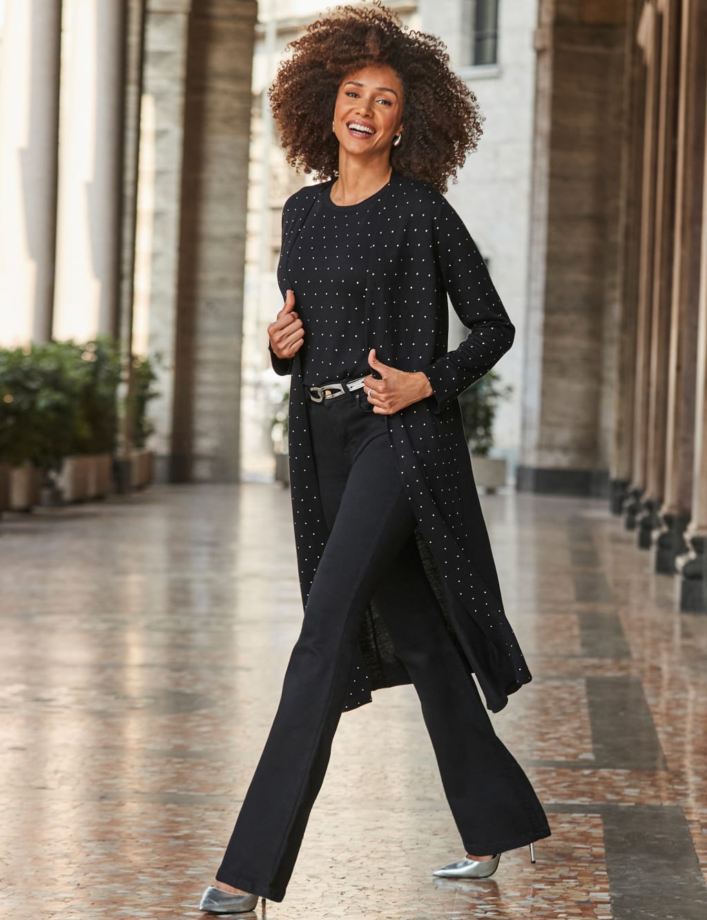 Longline sparkly cardigan new arrivals
