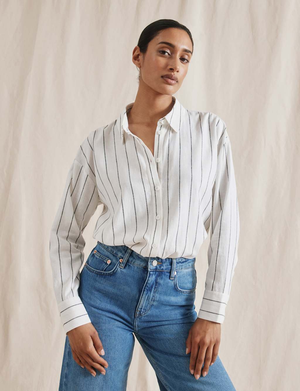 Linen Blend Striped Shirt 5 of 6