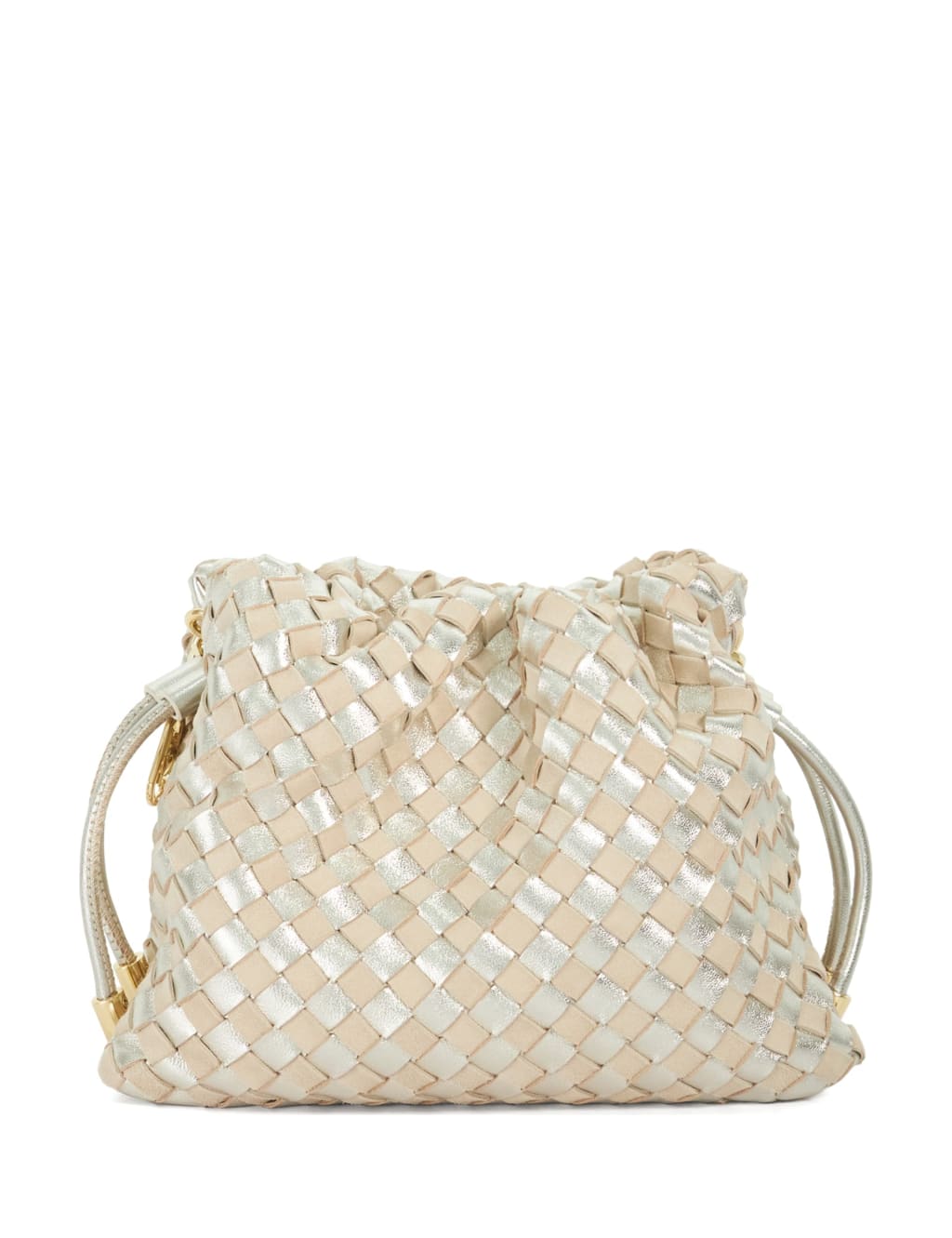 Leather Woven Grab Bag 4 of 6