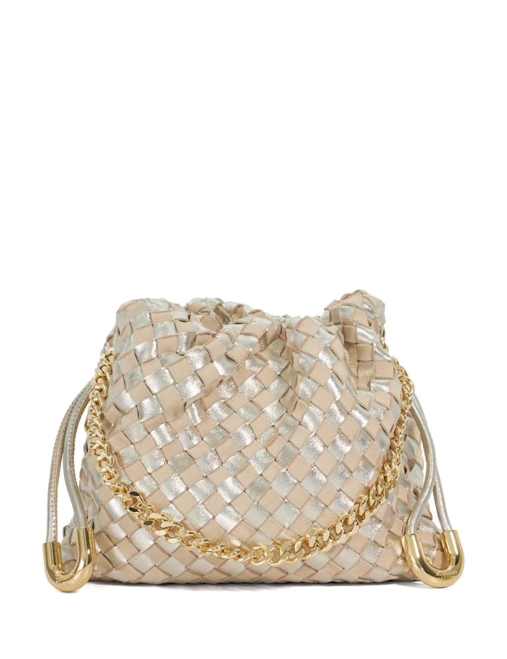 Leather Woven Grab Bag 2 of 6