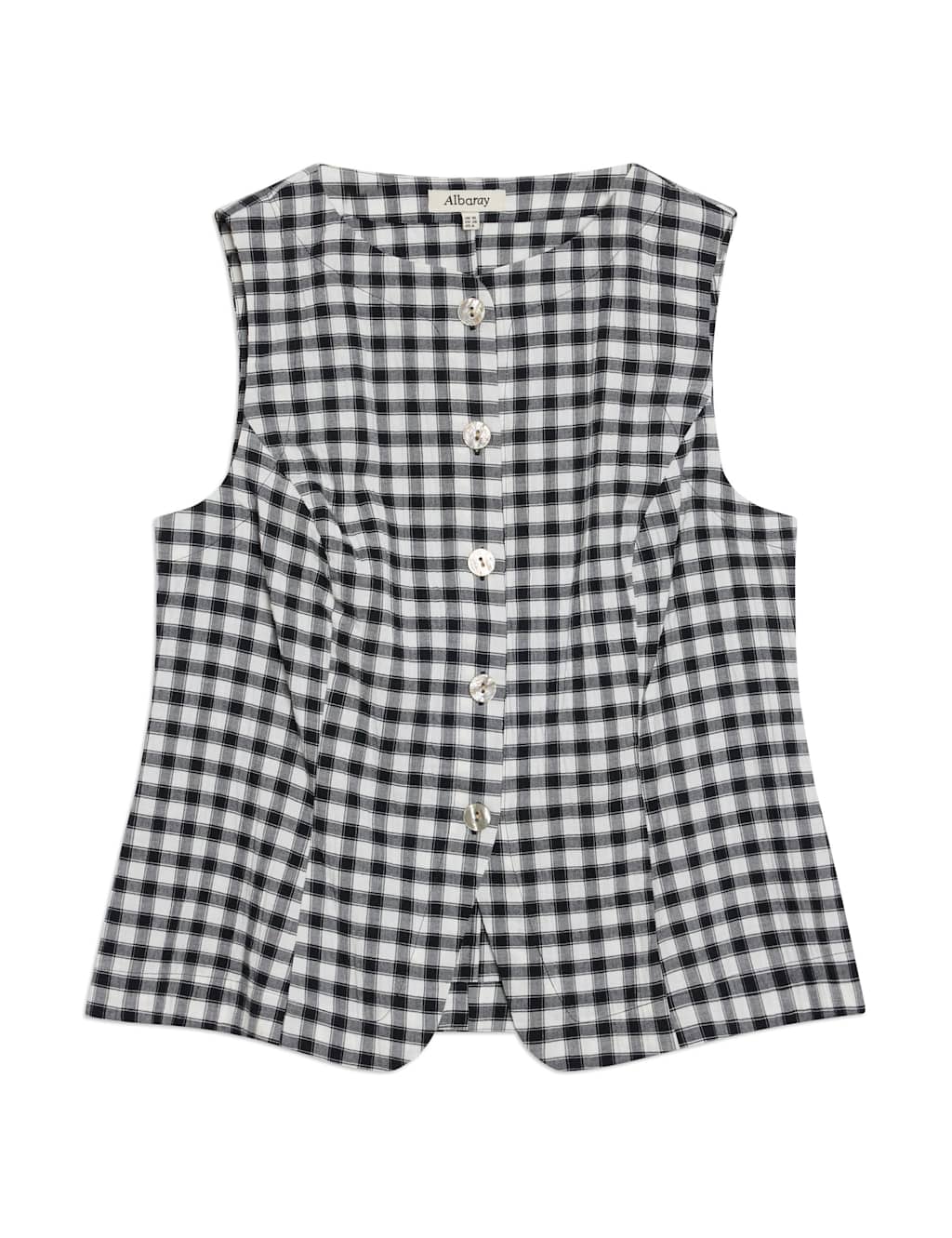 Cotton Rich Gingham Button Detail Top 2 of 8