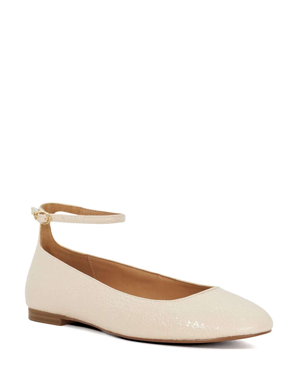 Patent Ankle Strap Flat Pumps 3 of 5