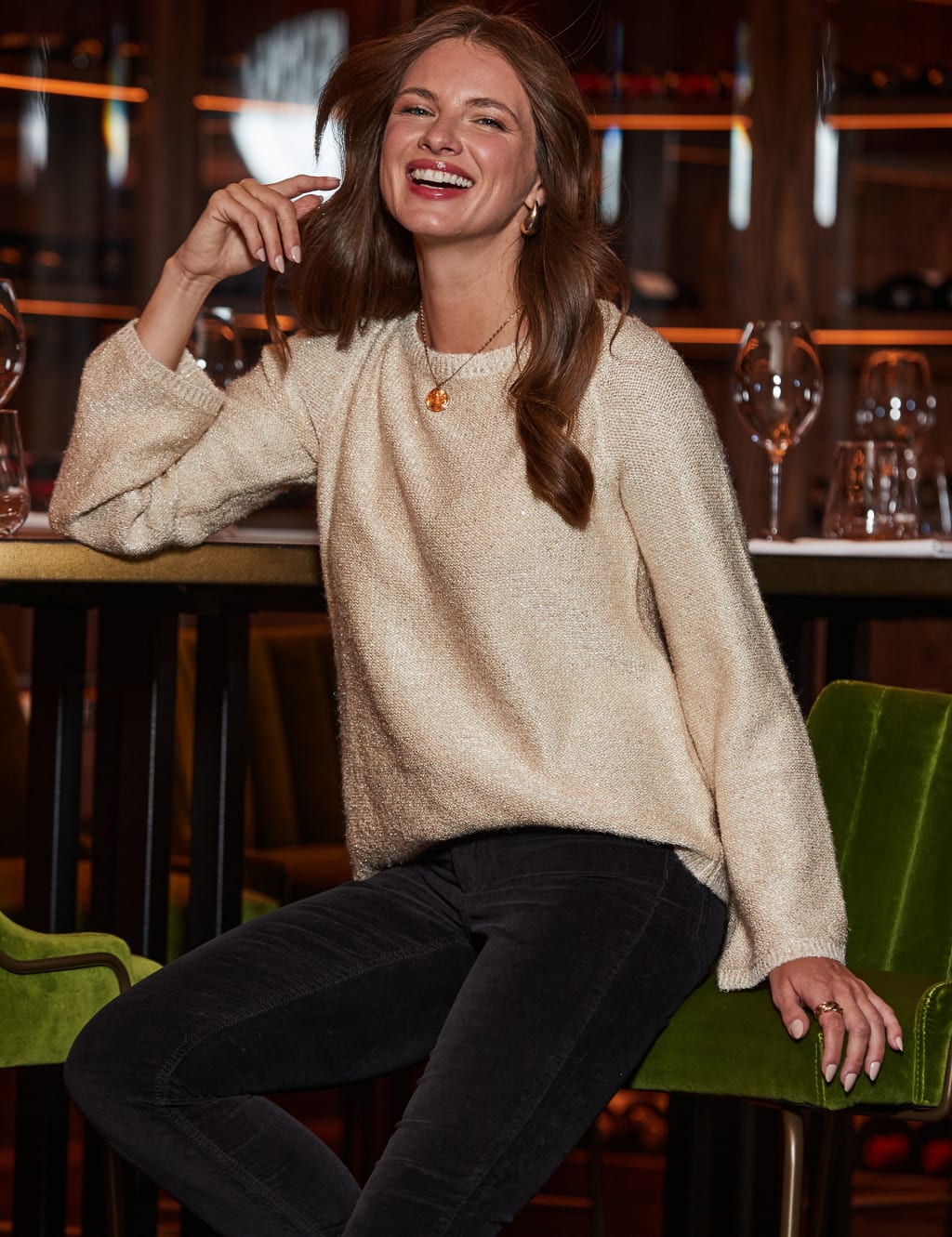 Sequin Bow Detail Jumper SOSANDAR M S