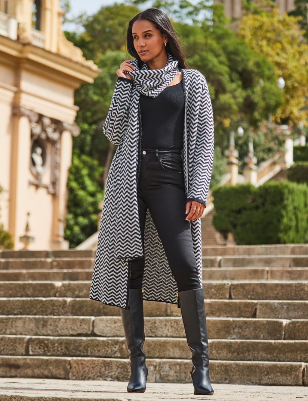 Longline Cardigan with Wool SOSANDAR M S