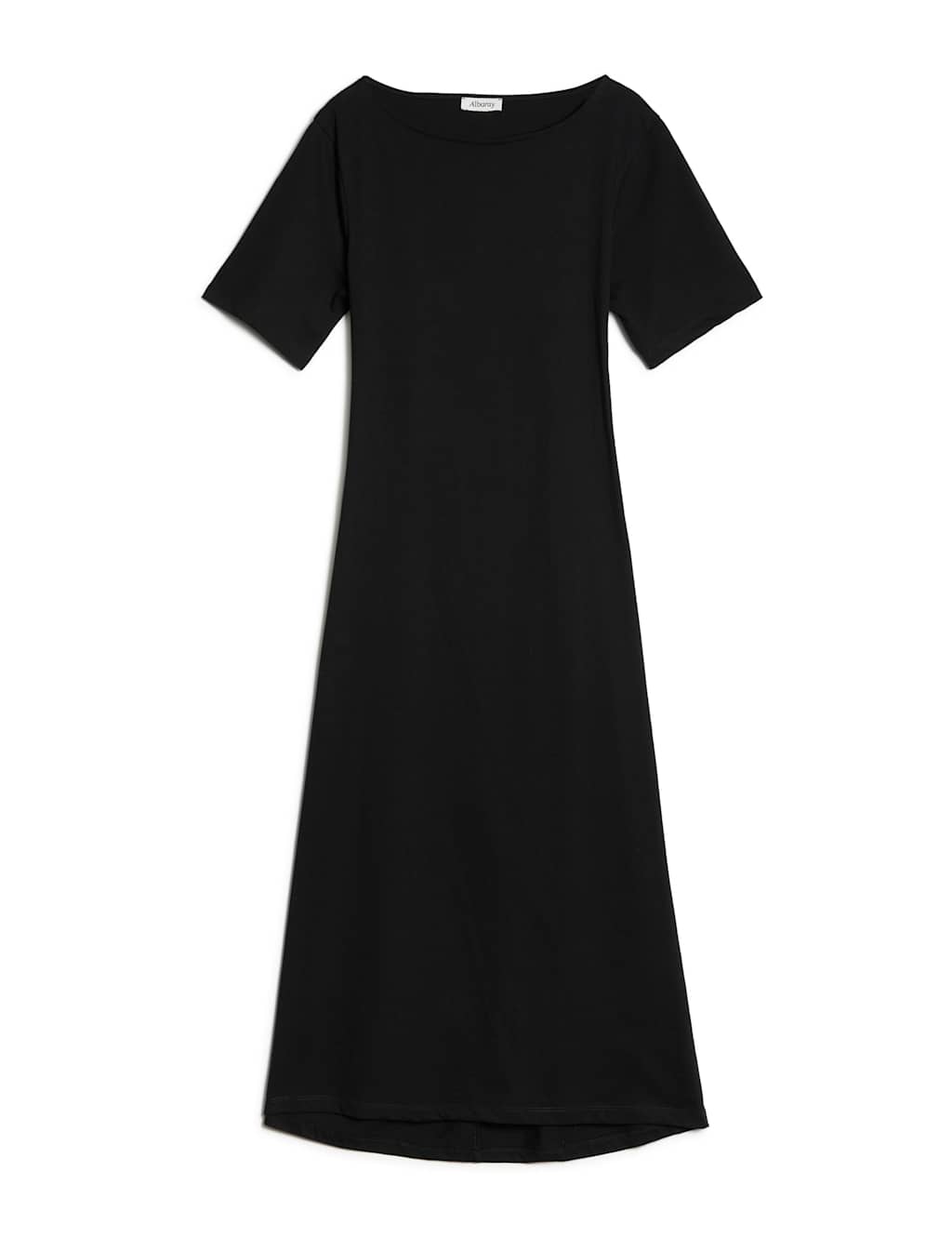 Pure Cotton Slash Neck Midi Skater Dress 2 of 4