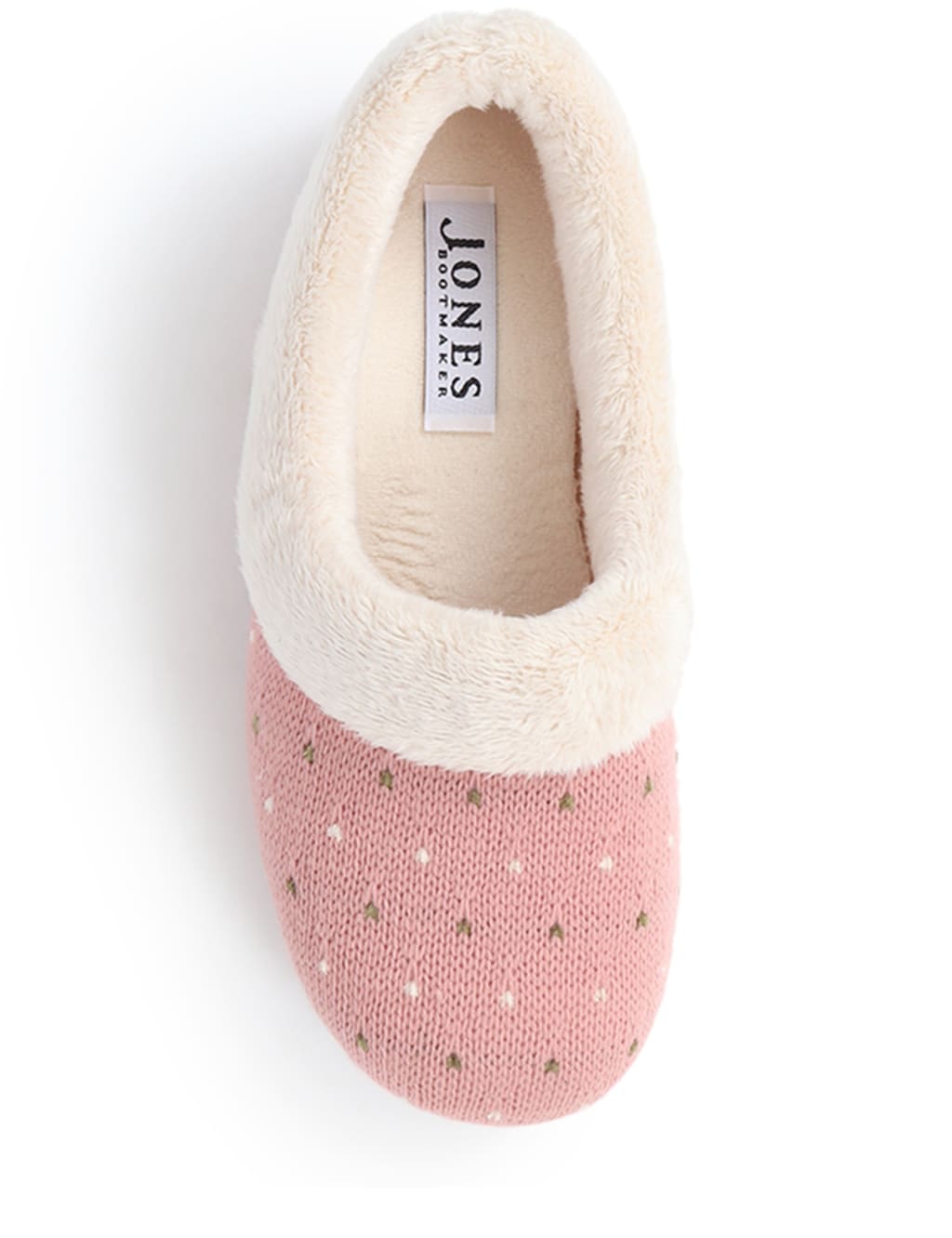 Polka Dot Faux Fur Lined Slippers 5 of 7
