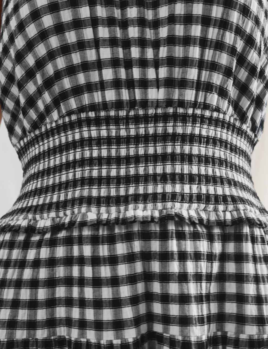 Cotton Rich Gingham Midi Waisted Dress 6 of 6