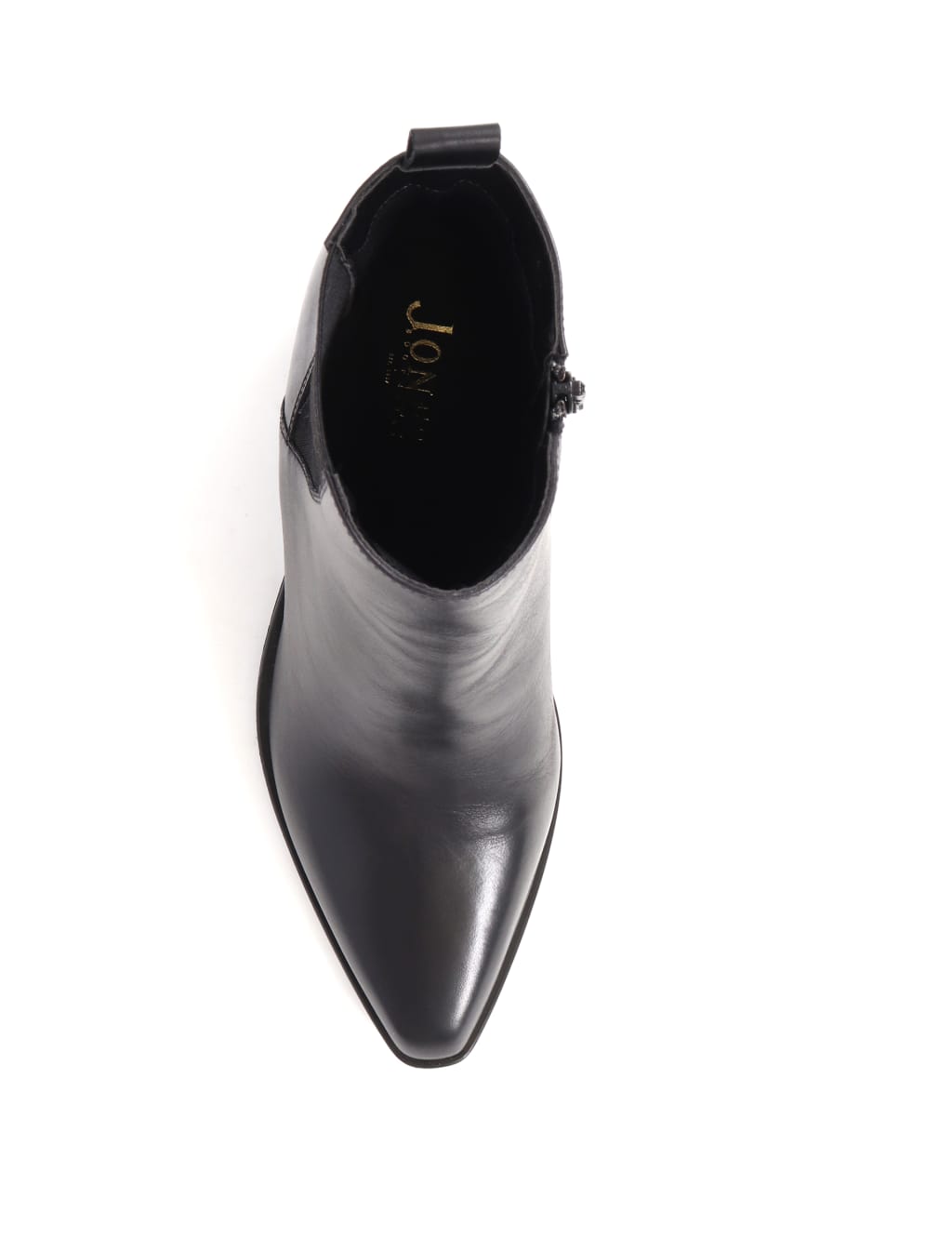 Leather Block Heel Pointed Ankle Boots 5 of 7