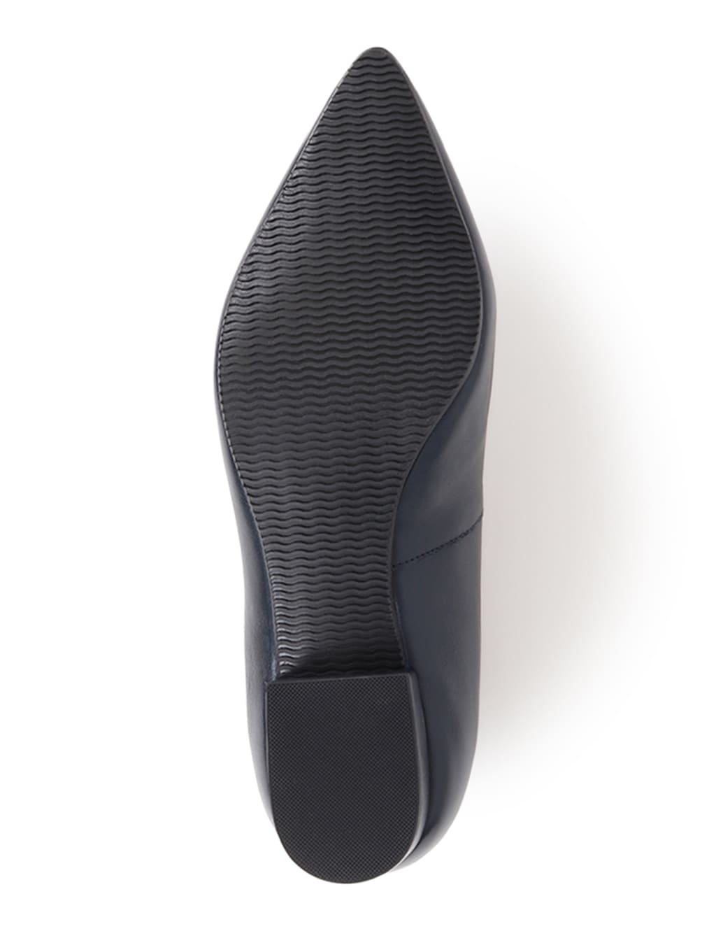 Wide Fit Leather Block Heel Court Shoes 7 of 7