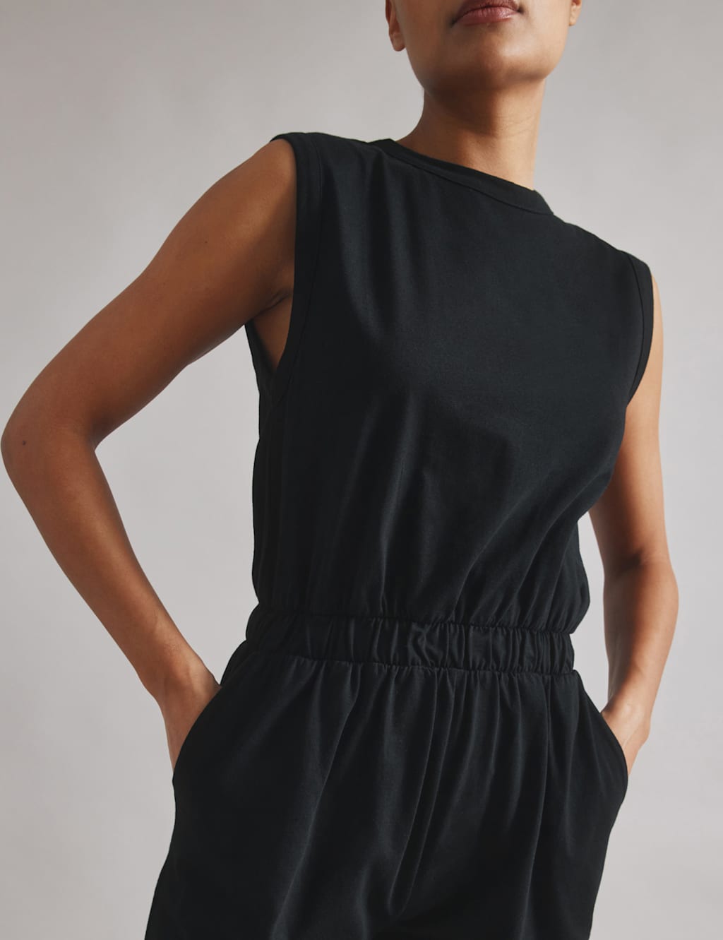 Pure Cotton Jersey Sleeveless Playsuit 4 of 5