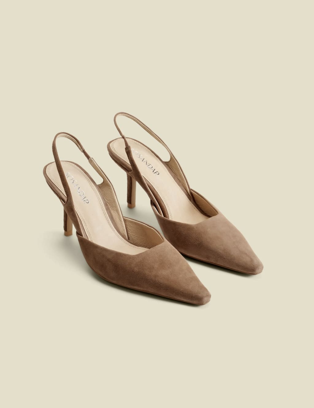Suede Stiletto Heel Slingback Shoes 3 of 4