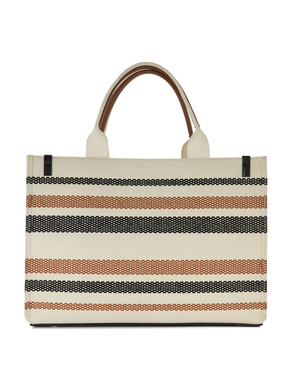 Large Canvas Striped Top Handle Tote Bag 3 of 5
