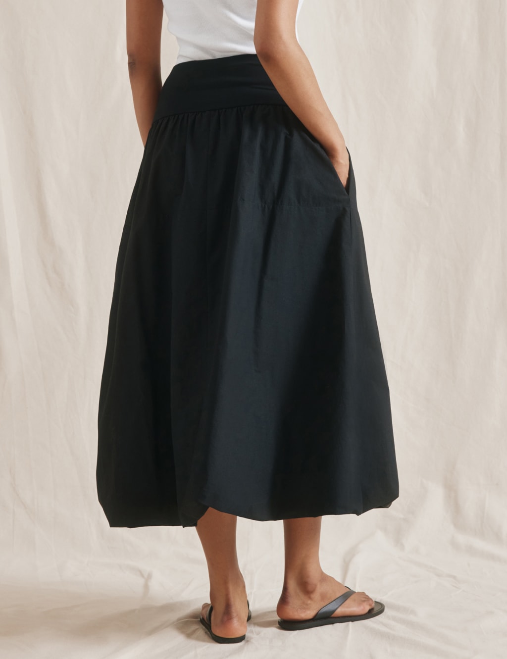 Pure Cotton Midi Puffball Skirt 3 of 6