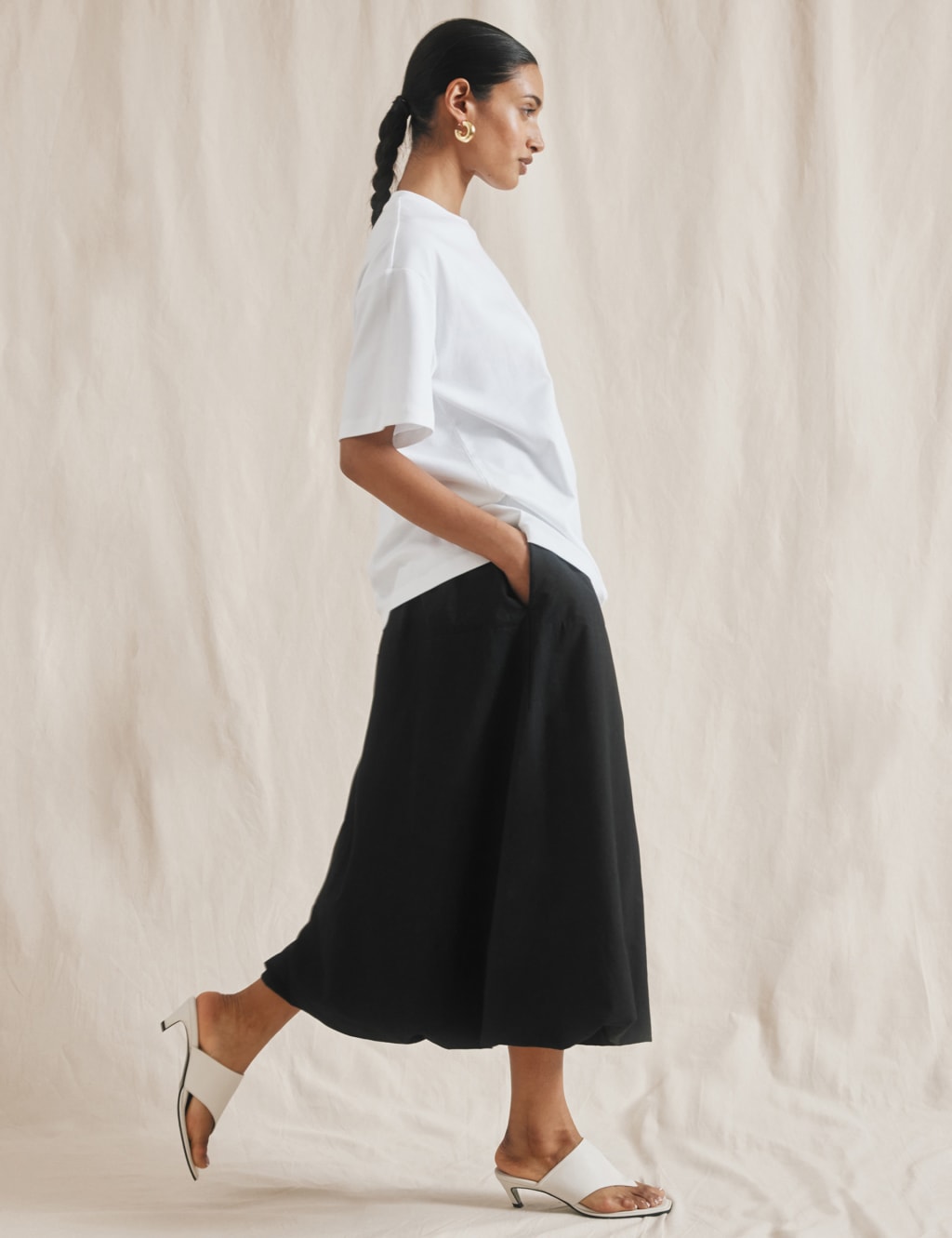 Pure Cotton Midi Puffball Skirt 4 of 6