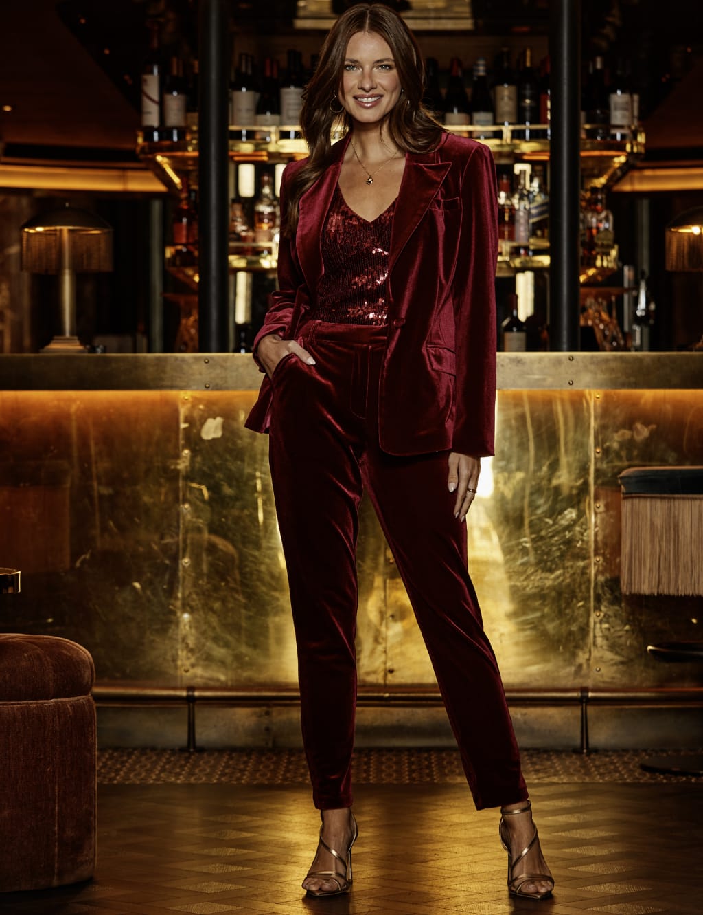 Velvet Tapered Trousers 1 of 6