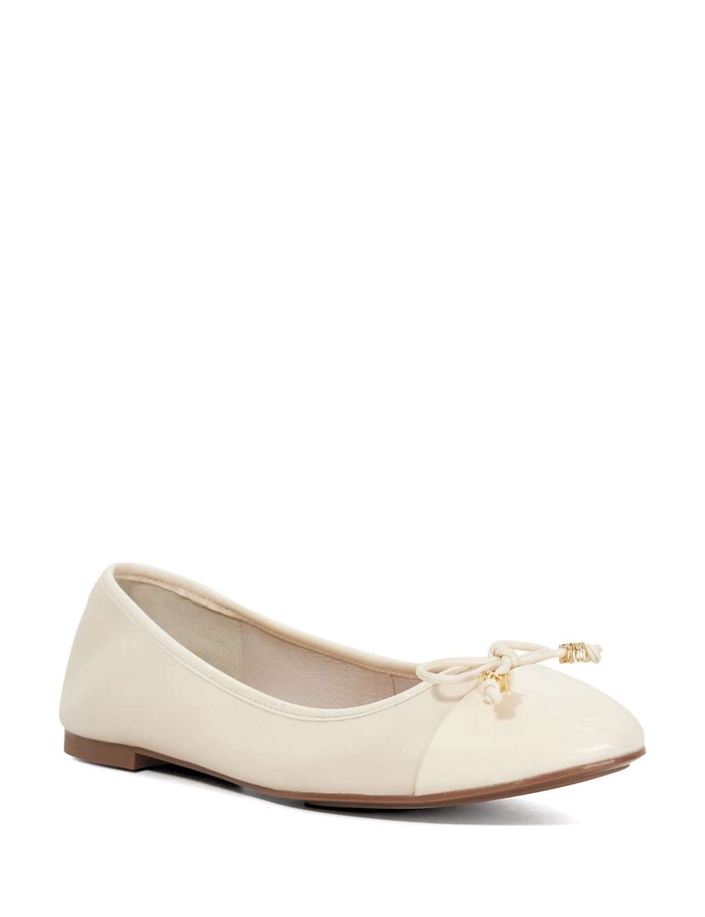 Wide Fit Leather Flat Ballet Pumps 3 of 5