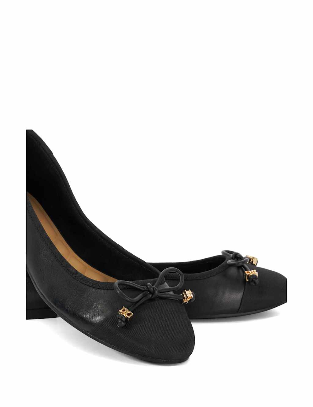 Wide Fit Leather Flat Ballet Pumps 5 of 5