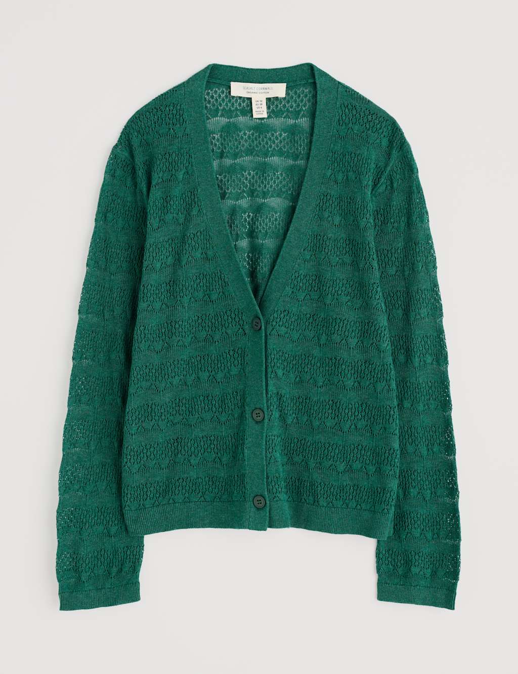 Pure Cotton Pointelle Cardigan 2 of 4