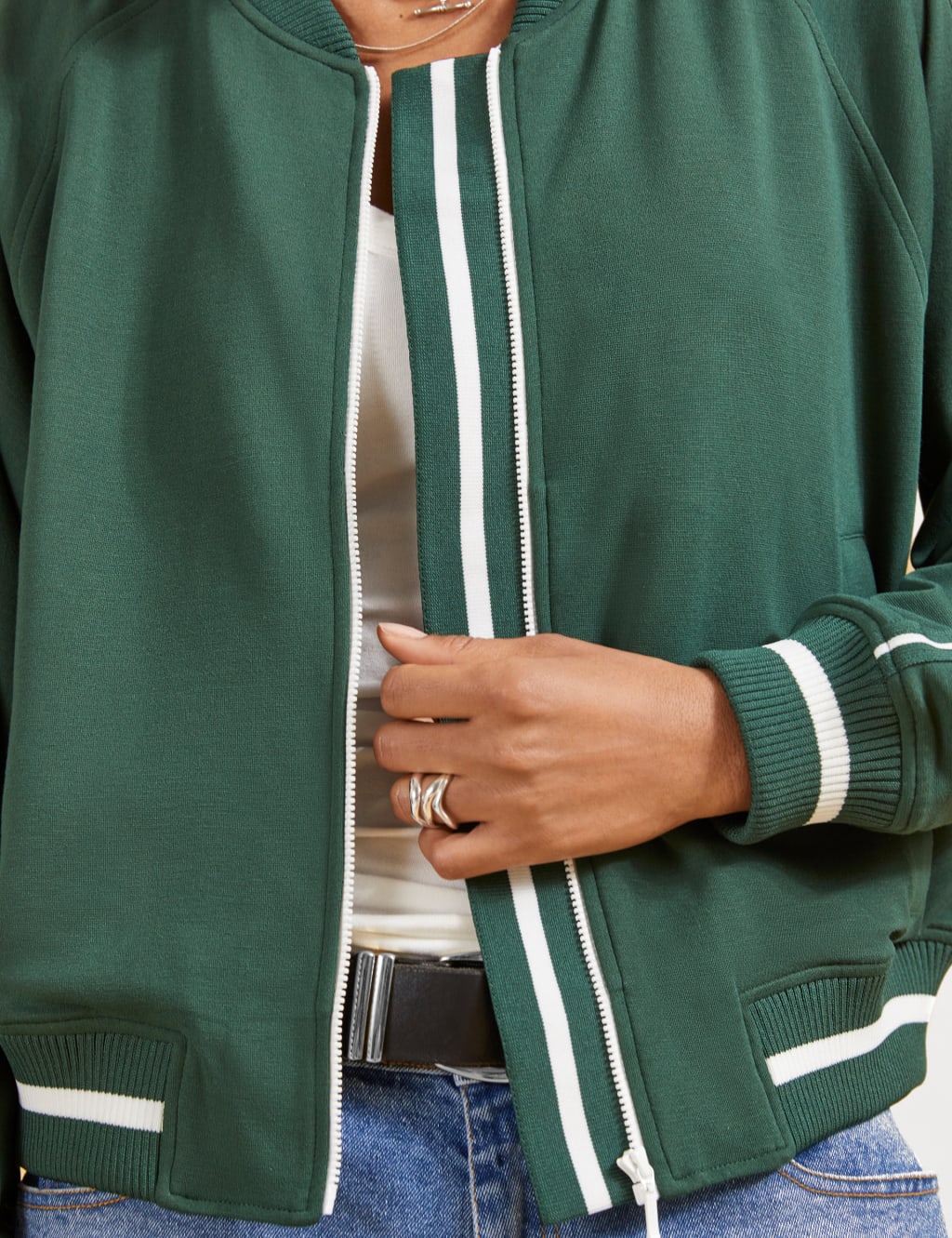Cropped Bomber Jacket 2 of 5