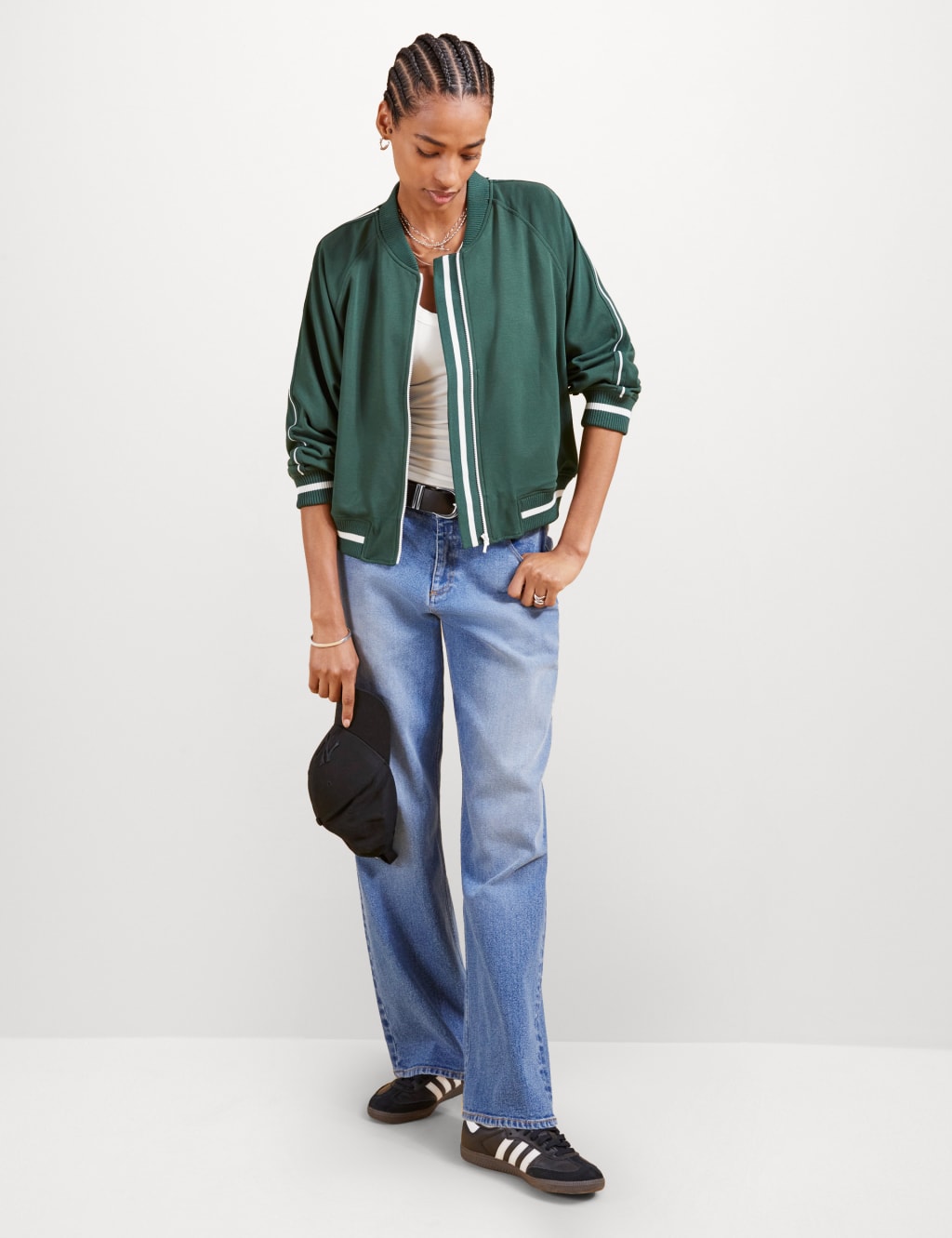 Cropped Bomber Jacket 3 of 5
