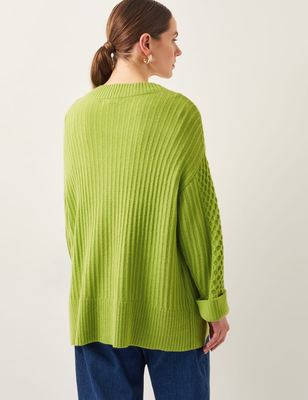 Textured V-Neck Oversized Cardigan 5 of 5