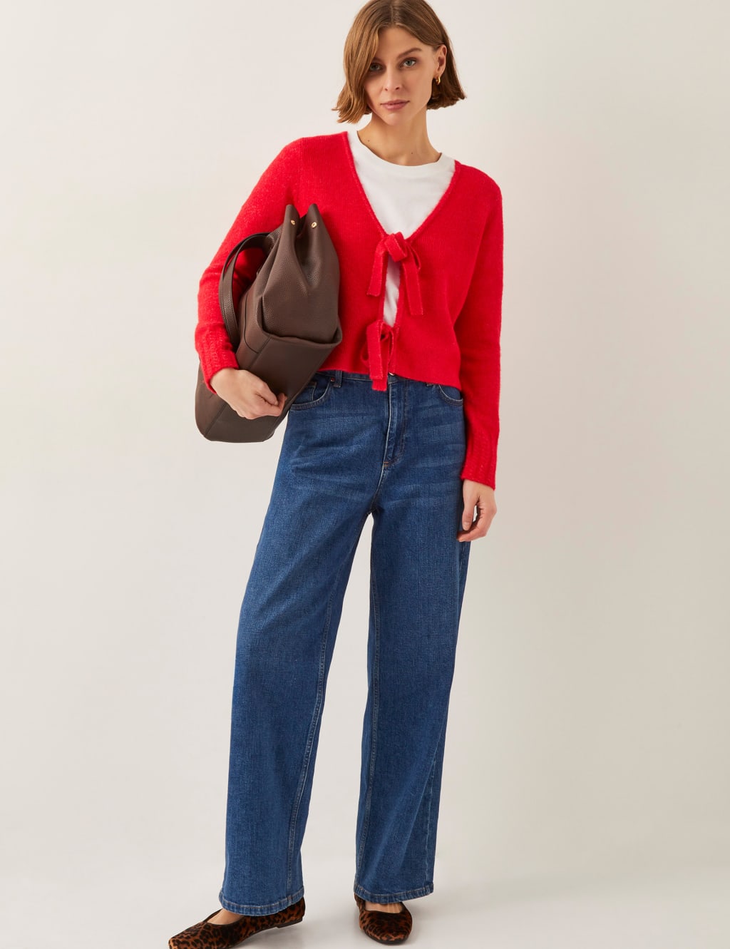 Textured V-Neck Cardigan 3 of 5