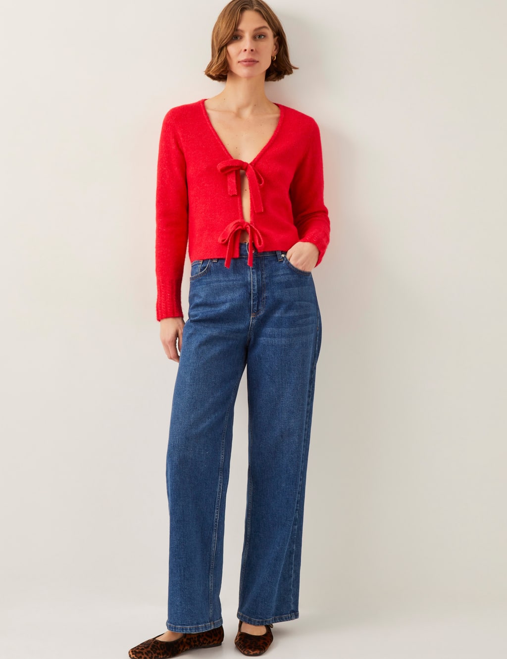 Textured V-Neck Cardigan 4 of 5