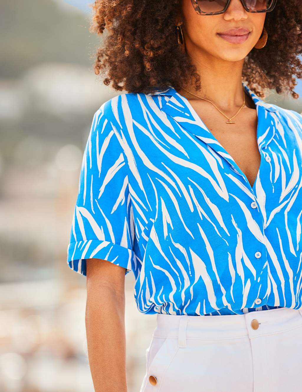 Animal Print Collared Relaxed Shirt 4 of 5