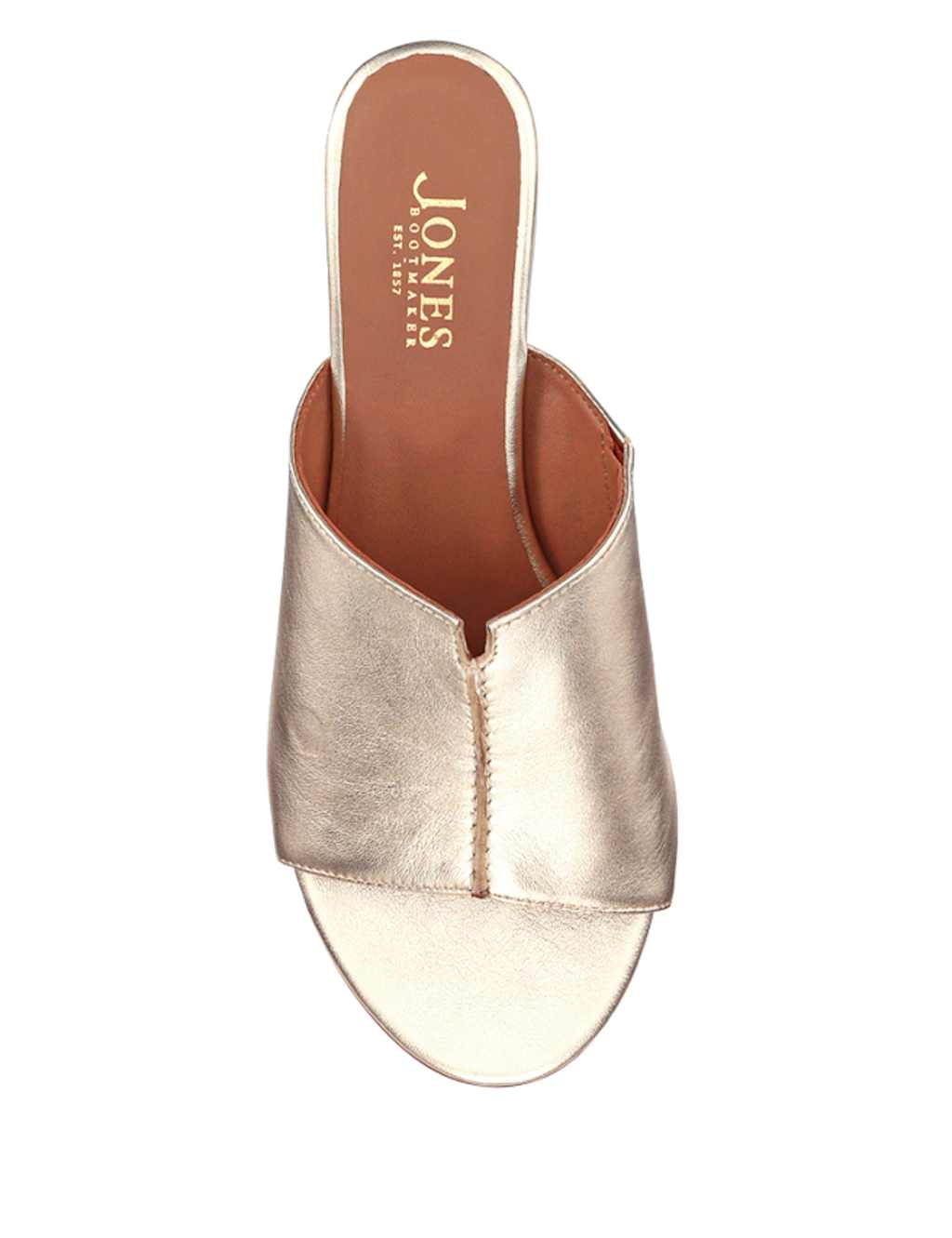 Leather Metallic Wedge Mules 3 of 6