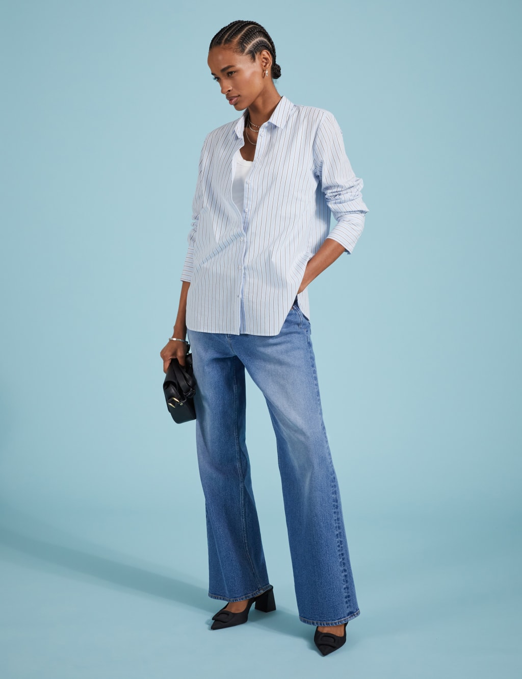 Pure Cotton Striped Collared Relaxed Shirt 2 of 4