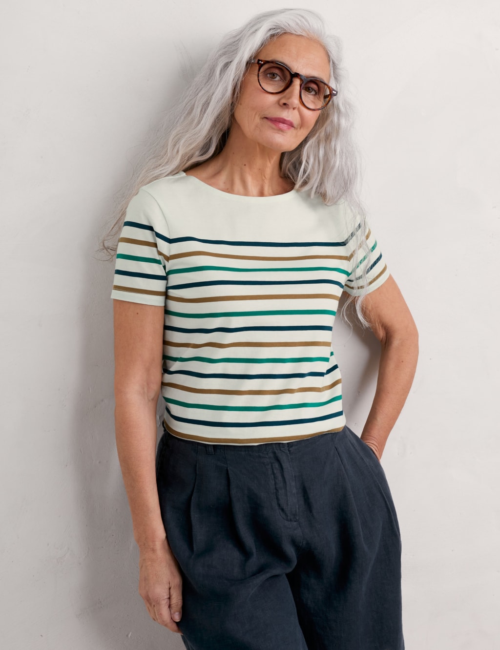 Pure Cotton Striped T-Shirt 3 of 5