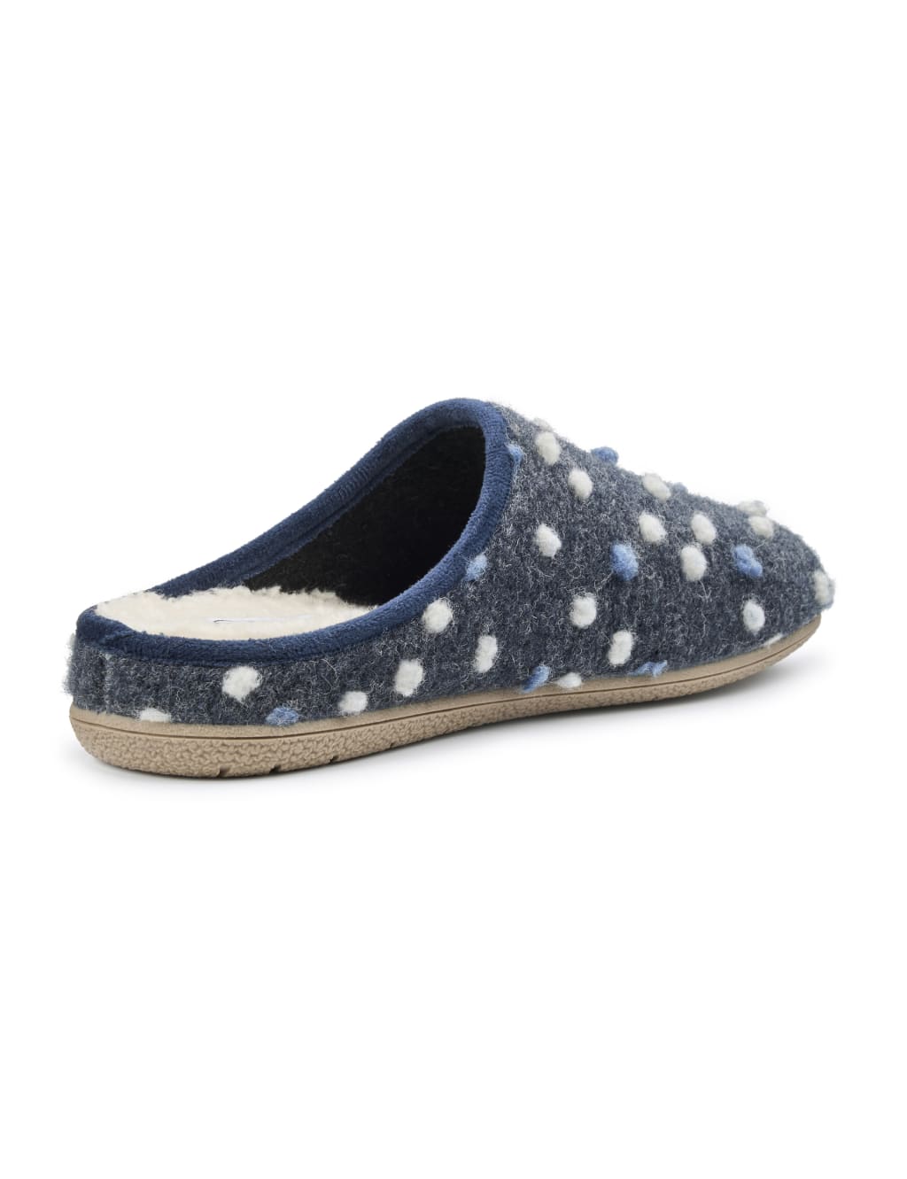 Felt Pom Pom Round Toe Slider Slippers 2 of 4