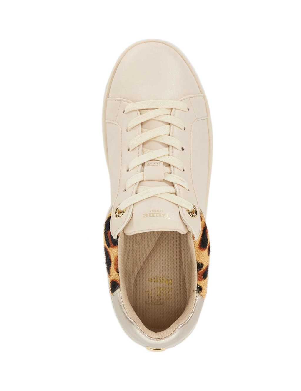 Leopard Print Lace-Up Flatform Trainers 2 of 5