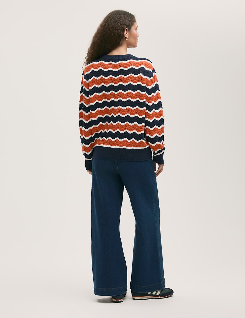 Pure Cotton Striped Crew Neck Jumper 3 of 5