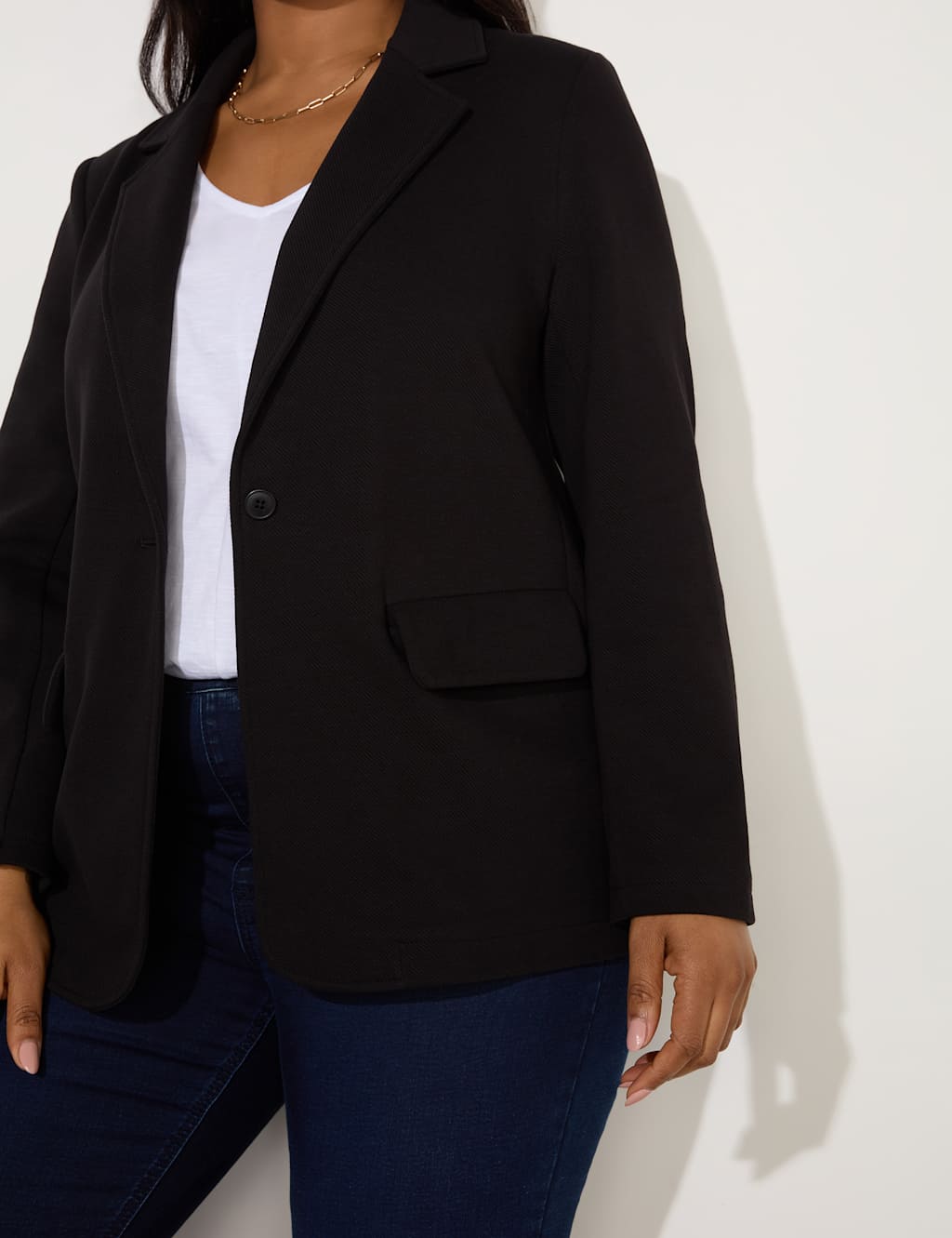 Jersey Relaxed Single Breasted Blazer 2 of 7