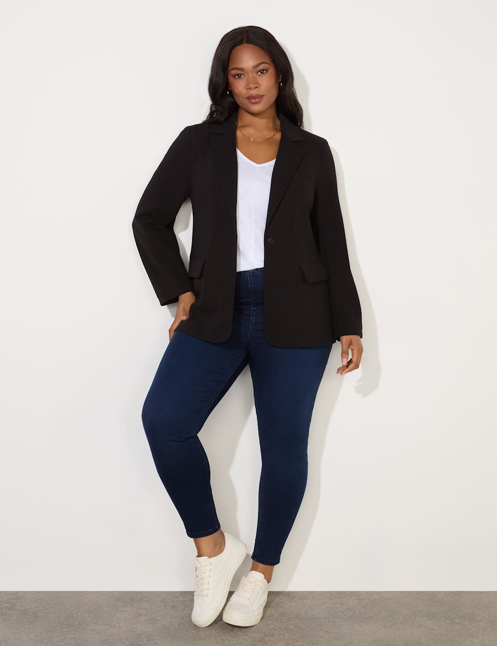 Jersey Relaxed Single Breasted Blazer 3 of 7