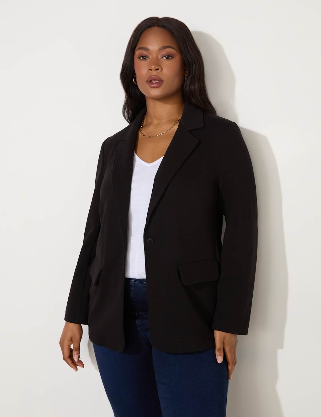 Jersey Relaxed Single Breasted Blazer 5 of 7