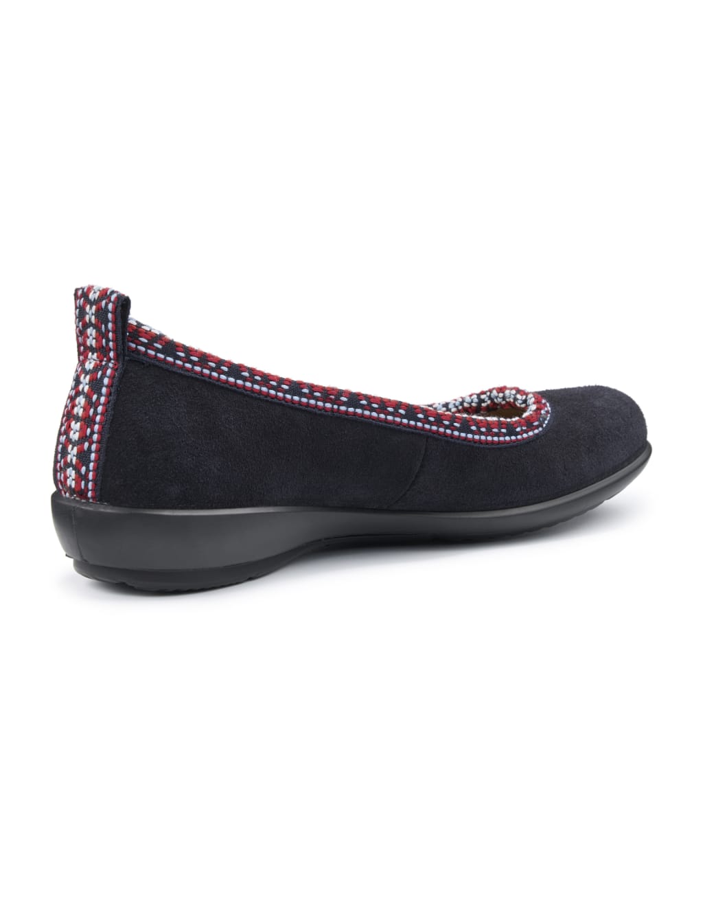 Wide Fit Suede Round Toe Ballerina Slippers 2 of 4