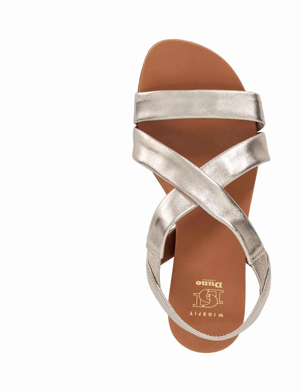 Wide Fit Leather Metallic Flat Sandals 2 of 5