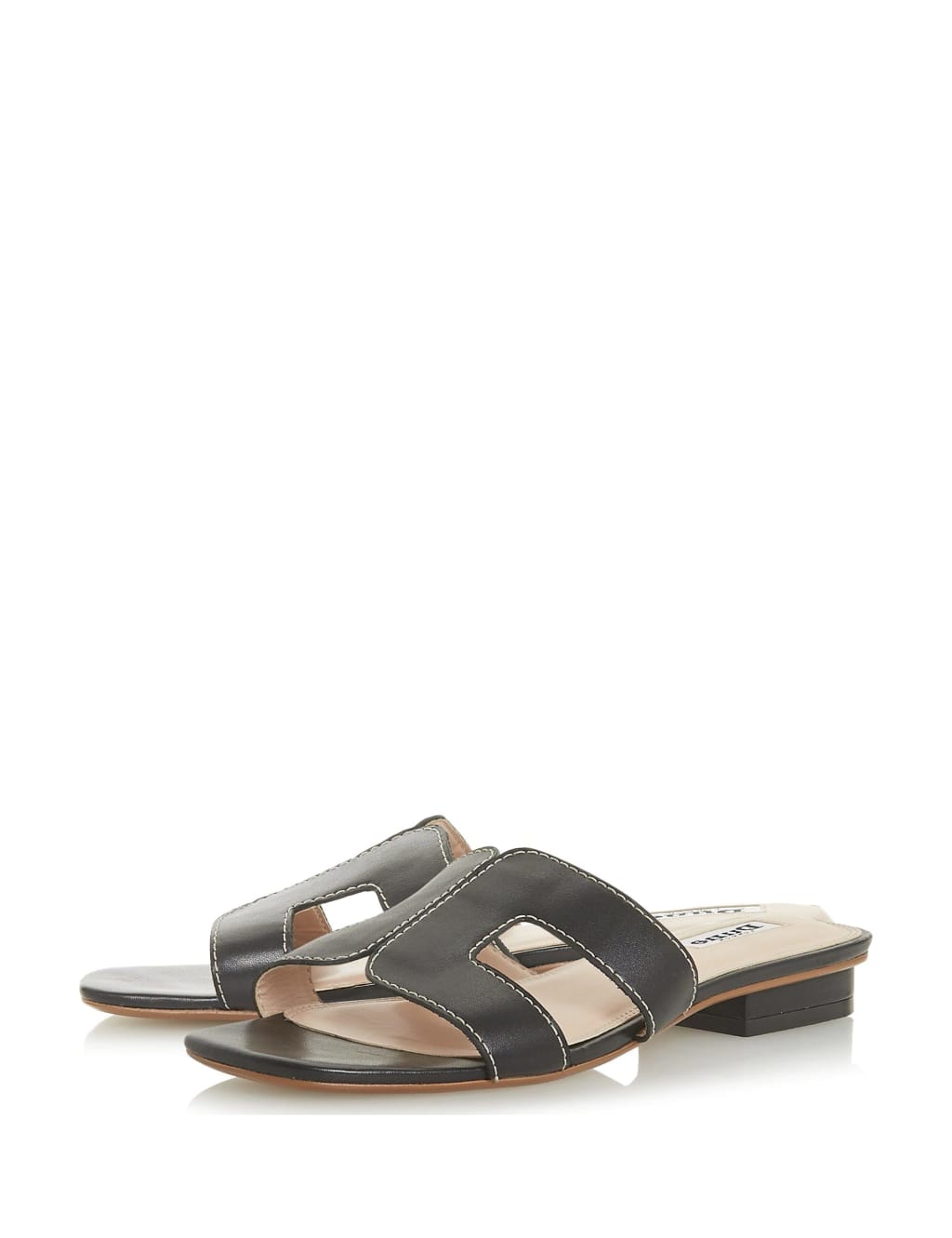 Wide Fit Leather Flat Sliders 5 of 6