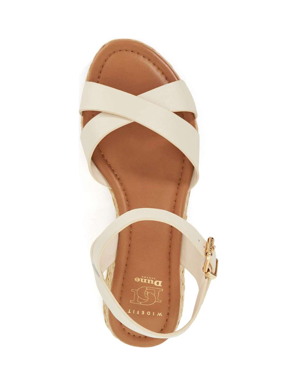 Wide Fit Leather Woven Flatform Sandals 2 of 5