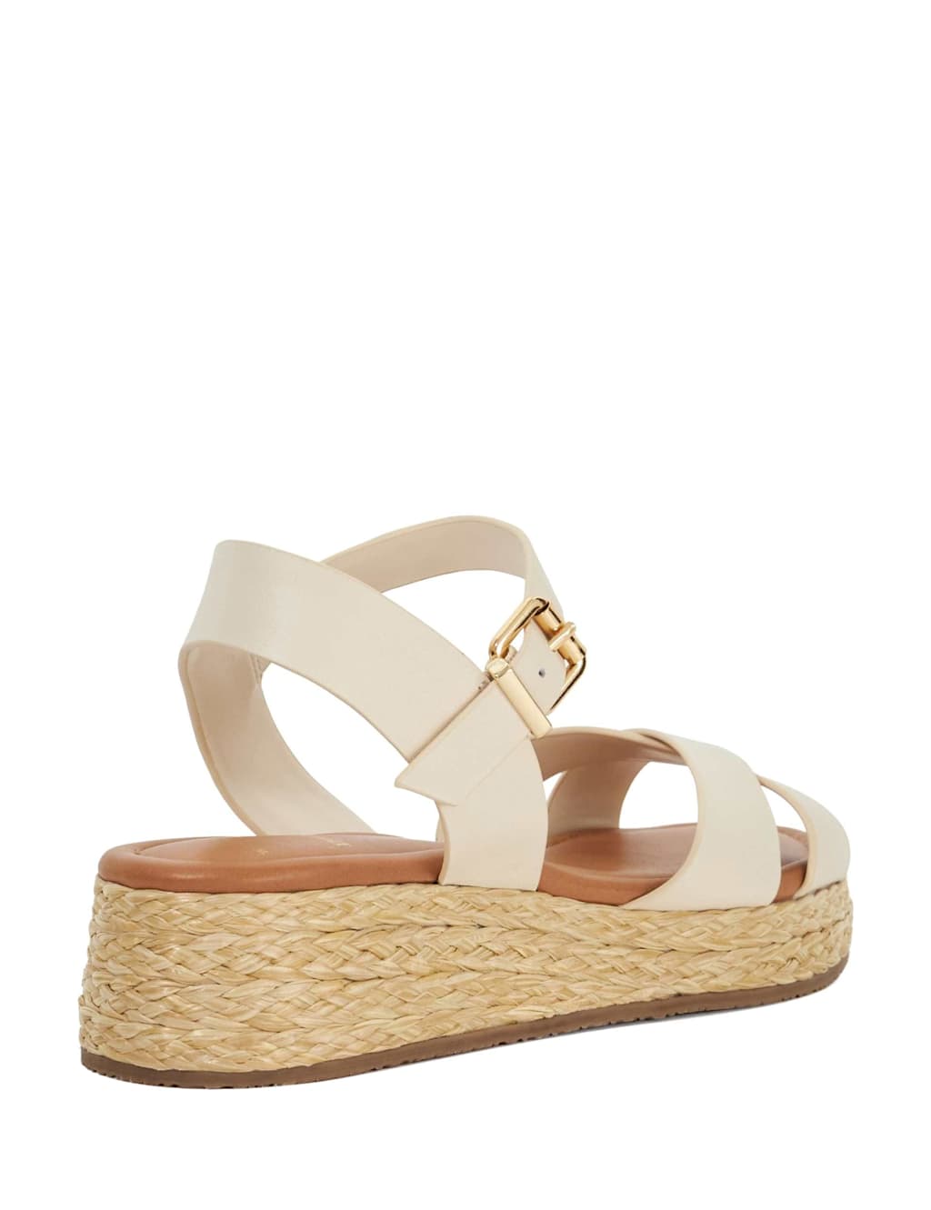 Wide Fit Leather Woven Flatform Sandals 4 of 5