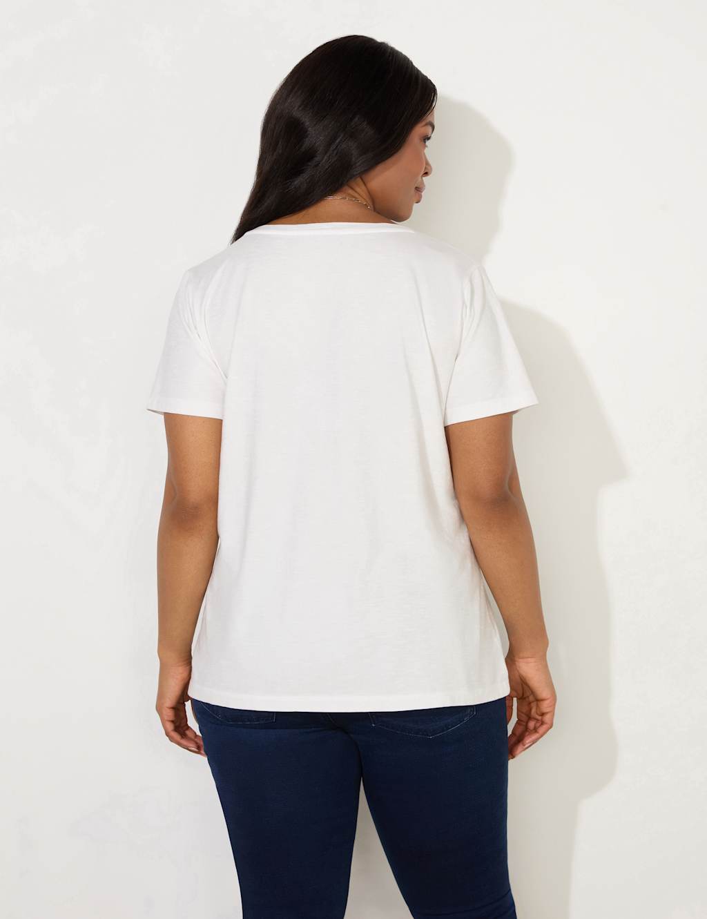 Pure Cotton V-Neck T-Shirt 3 of 3